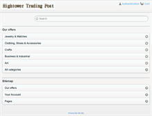 Tablet Screenshot of hightowertradingpost.com